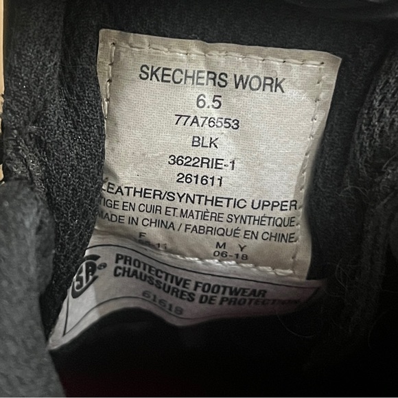 Black Skechers Work Safety Shoes - US 6.5 - Picture 12 of 15
